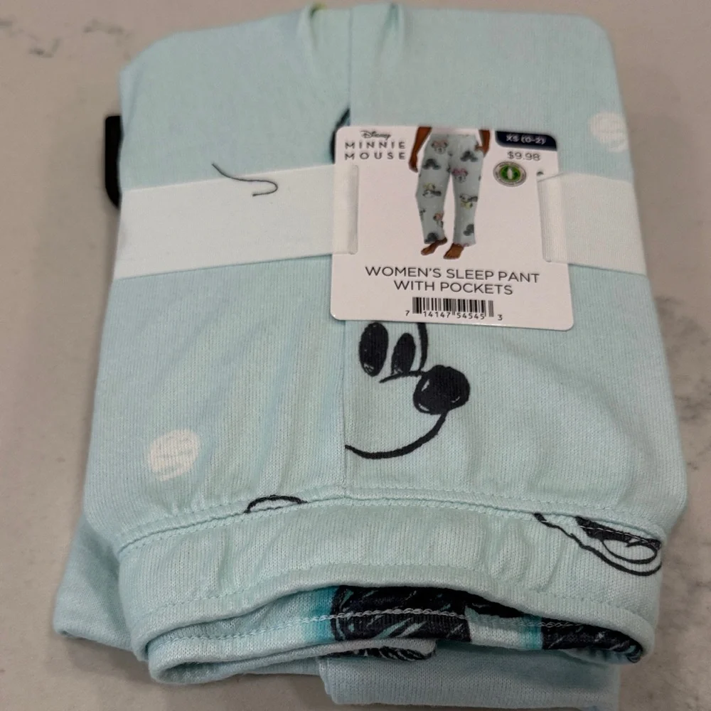 Disney Light Blue Minnie Mouse Bow Pajama Bottoms - Picture 3 of 4